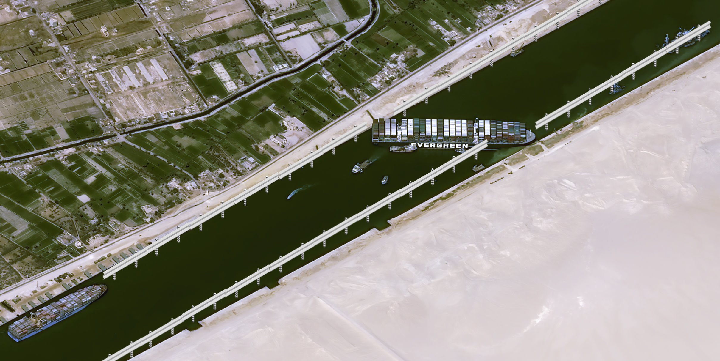 Suez Canal Adds Bumper Rails
